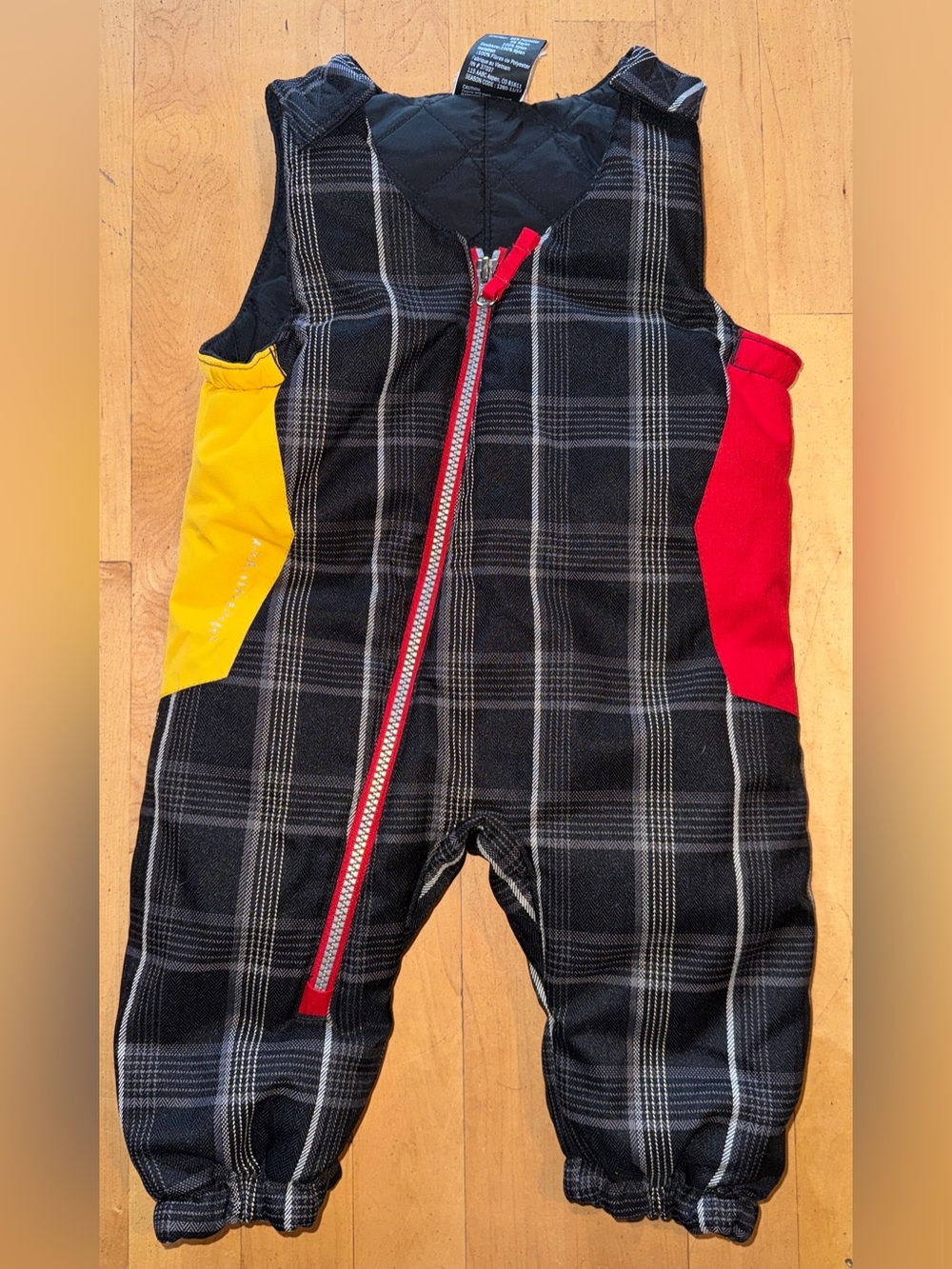Obermeyer Max Snow Bib 0-6 months black plaid